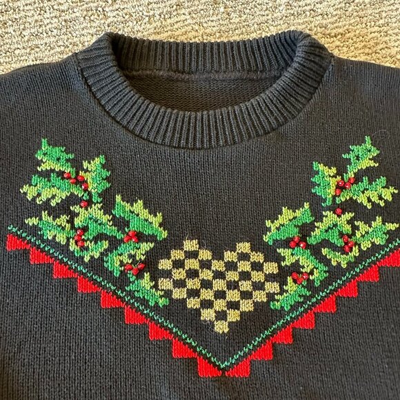 VTG Embellished Christmas Sweater - Picture 6 of 7